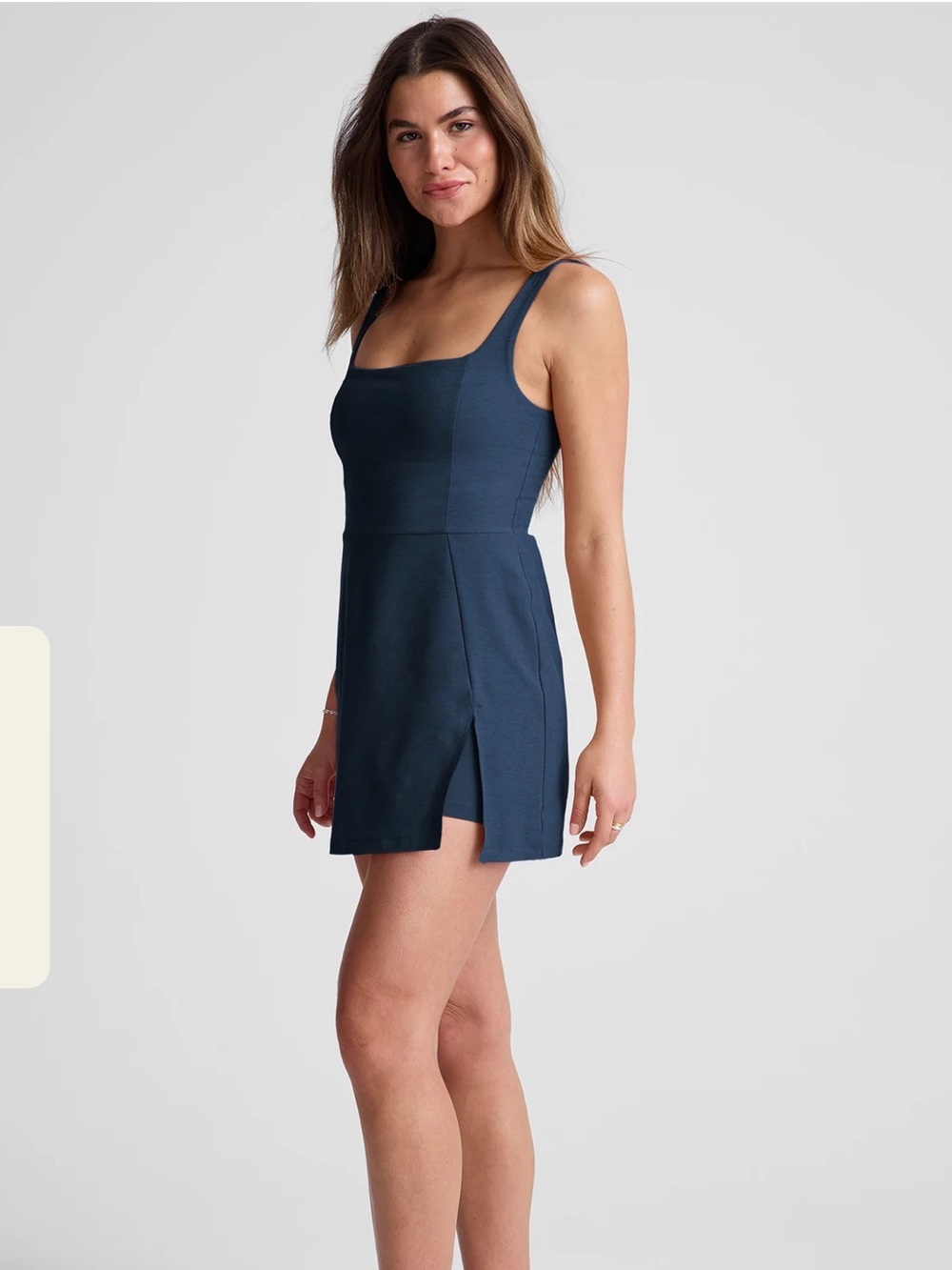 NWT Beyond Yoga Spacedye Court Appeal Mini Dress Small Navy Shorts Skort Romper - Picture 1 of 7